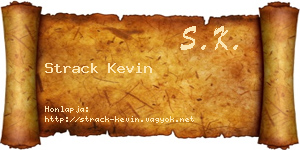 Strack Kevin névjegykártya